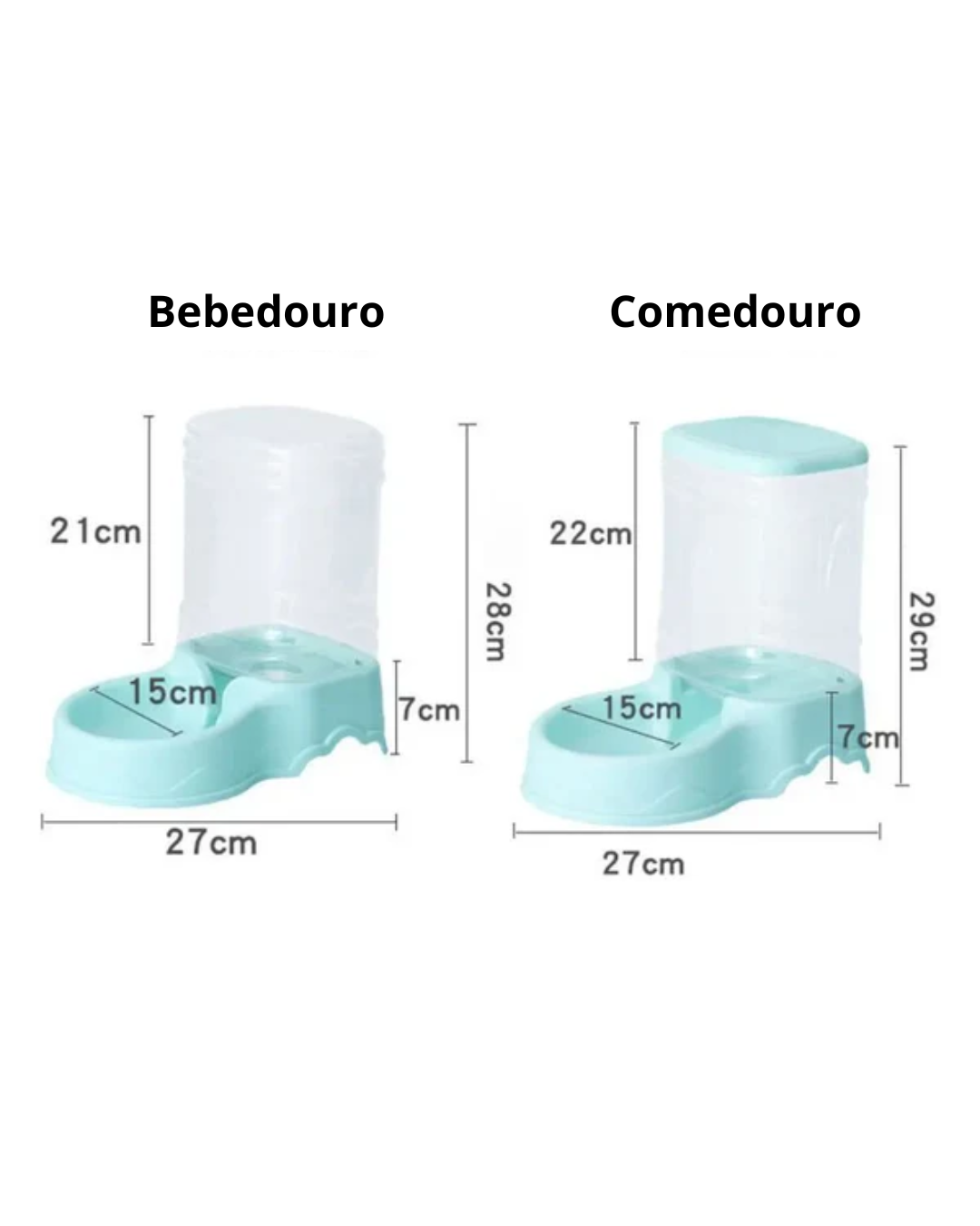 COMEDOURO E BEBEDOURO AUTOMÁTICO SIMPLES