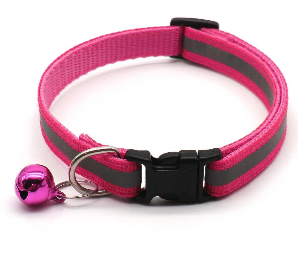 COLEIRA REFLETIVA COM GUIZO PARA GATOS E CÃES PEQUENOS