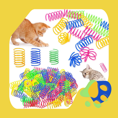 BRINQUEDO MOLA COLORIDA PARA GATOS