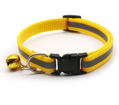COLEIRA REFLETIVA COM GUIZO PARA GATOS E CÃES PEQUENOS