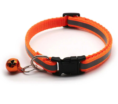 COLEIRA REFLETIVA COM GUIZO PARA GATOS E CÃES PEQUENOS