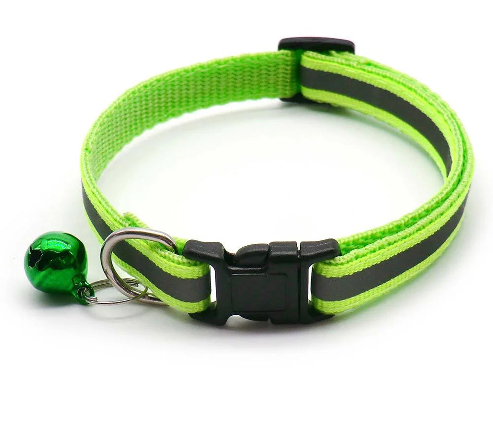 COLEIRA REFLETIVA COM GUIZO PARA GATOS E CÃES PEQUENOS