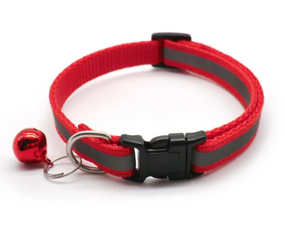 COLEIRA REFLETIVA COM GUIZO PARA GATOS E CÃES PEQUENOS