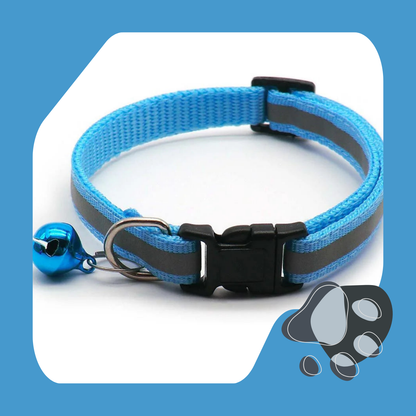 COLEIRA REFLETIVA COM GUIZO PARA GATOS E CÃES PEQUENOS