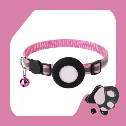 COLEIRA REFLEXIVA COM SINO E PINGENTE DE ENDEREÇO