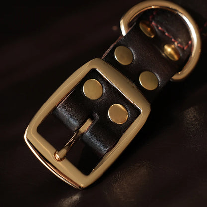 COLEIRA E GUIA DE COURO REAL